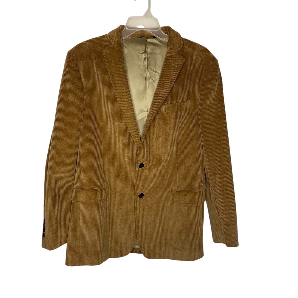 Brooks Brothers Regent Fit Tan Corduroy Blazer Sport Coat Mens 42L 42 Long